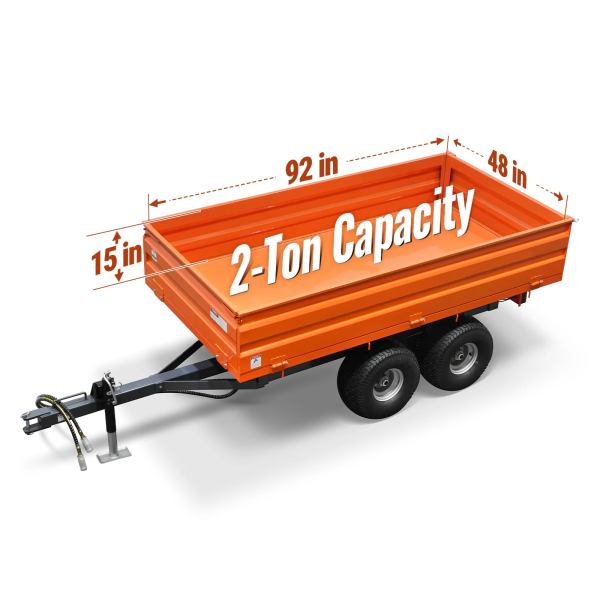 MechMaxx 2-Ton Capacity Heavy-Duty Dump Trailer,  DT4X8