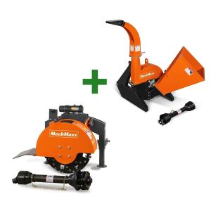 3-Point PTO Stump Grinder & Wood Chipper Combo