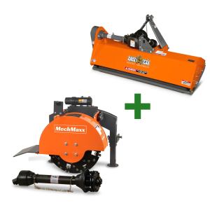 3-Point PTO Stump Grinder & 60'' PTO Flail Mower Combo, SG24 & NAM60