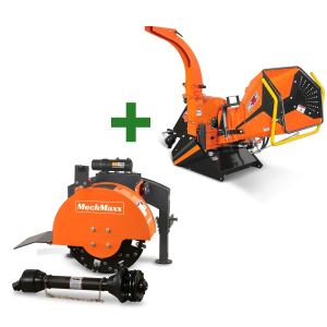 3-Point PTO Stump Grinder & 6",  3 Point Hydraulic PTO Wood Chipper Combo, SG24 & WC68H