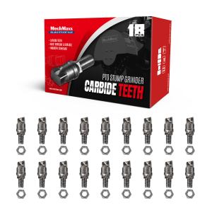 (1 Pack / 18 Pcs) Teeth and Nut for Stump Grinder SG24, SG24PRO, SG61, SG30PRO, 1 Pack 18 Teeth (SKU: 150151, 150151G, 150181, 150181G, 150182, 150182G, 150501)