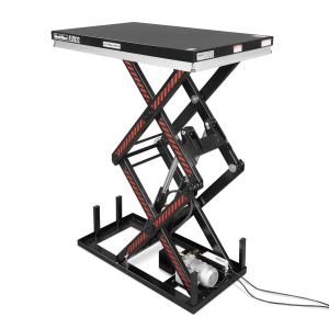 2200 lbs Capacity Stationary Electric Hydraulic Double Scissor Lift Table - 51.2" x 32.3" Platform,  70.1" Lift Height,  UL Certified Motor,  ELTD22