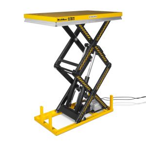 2200 lbs Capacity Stationary Electric Hydraulic Double Scissor Lift Table - 51.2" x 32.3" Platform,  70.1" Lift Height,  UL Certified Motor,  ELTD22