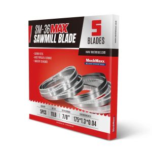 ( 1 Pack / 5 Blades ) SM-36MAX Hardwood Sawmill Blades (SKU: 150168MAX; 150168HMAX; 150268）