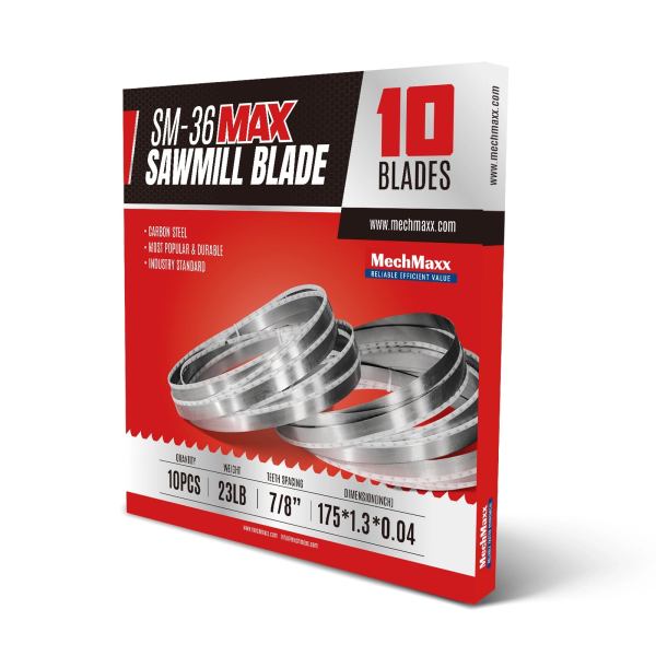 ( 1 Pack / 10 Blades ) SM-36MAX Sawmill Blades , 175in (SKU: 150168MAX; 150168HMAX; 150268）