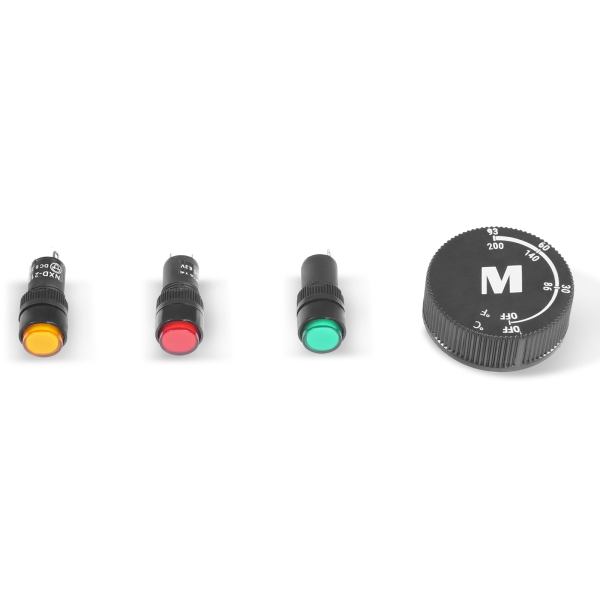 ( 1 Pack / 1 Set ) Indicator Lights & Thermostat Knob (for SKU: 204002, 204003, 204004, 204006, 204007, 204008, 204010, 204011, 204012)
