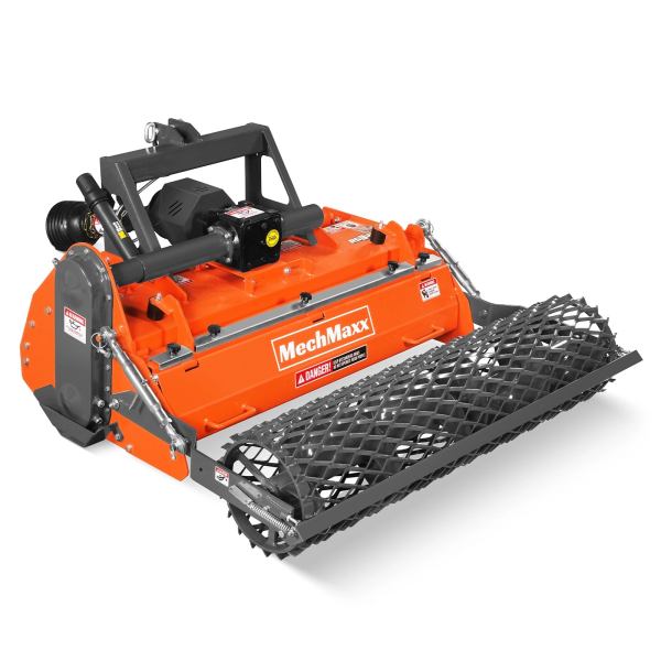 48 in Stone Burier Reverse Rotary Tiller,  3 Point Hitch Cat.1,  Chain Drive,  PTO Shaft Included with Slip Clutch,  20-45 HP,  RSB48