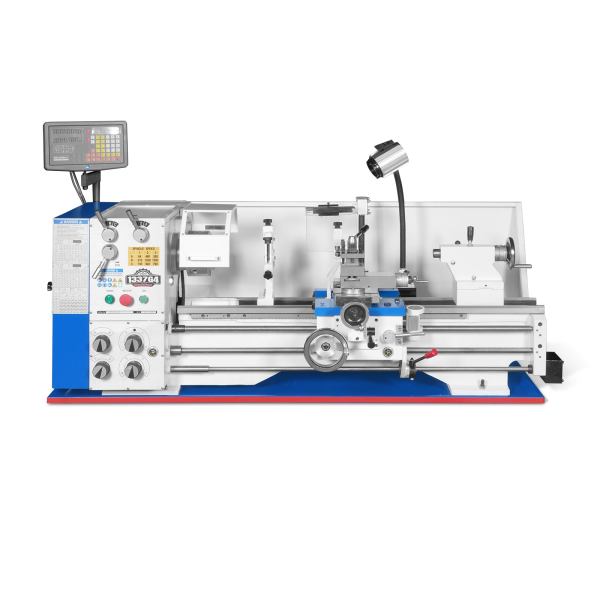 13" x 37" Industrial Heavy Duty Bench Metal Lathe 1.5HP/1100W Metal Working Lathe High Precision 64-1500 RPM Variable Speed with Four-axis sliding system 1337G4