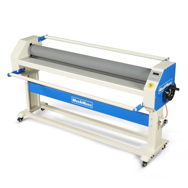 63" Wide Format Pneumatic Laminator Manual Cold Laminating Machine 60" Max Laminating Width,Pneumatic Roller Lift Portable Stand Included, 0.78" Max Thickness (Requires Air Compressor, Not Included) 1600-C2