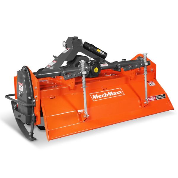 60 in Rotary Tiller,  3 Point Hitch Cat.1 & 2,  Gear Drive,  PTO Shaft Included with Slip Clutch,  30-60 HP,  MRT60