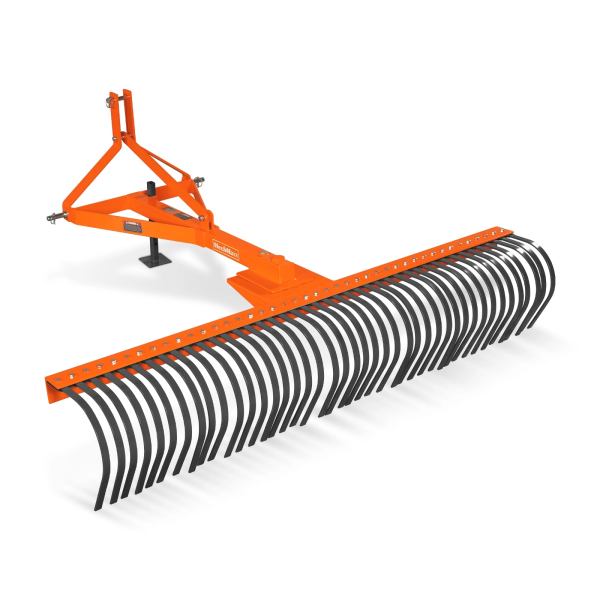 84" Landscape Rake with 42 Tines 3 Point Hitch Tractor Attachment,  LR84