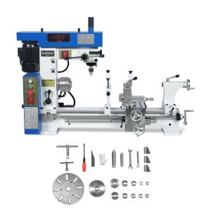 1 HP 16''x32'' Multi-Function Metal Lathe Milling Machine Head for Metalworking – Lathe, Drilling, and Milling Operations with Powerful Motor, Perfect for DIY, Workshops, and Professional Metalworking Projects without Stand CLM1632