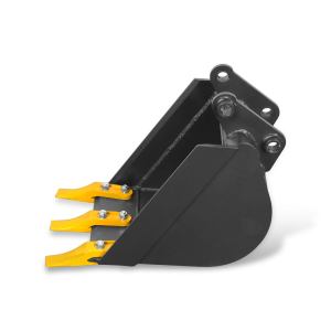 12" Backhoe Bucket without Pins, 3-Carbon Steel Teeth (for SKU: 150162, 150163, 150164, 201162, 201163, 201164)