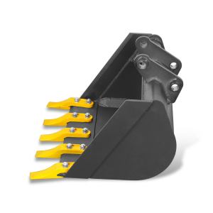 20" Backhoe Bucket without Pins, 5-Carbon Steel Teeth (for SKU: 150162, 150163, 150164, 201162, 201163, 201164)
