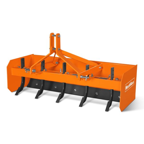 60" Box Blade Scraper with 5 Shanks 3 Point Hitch Tractor Attachment,  BB60