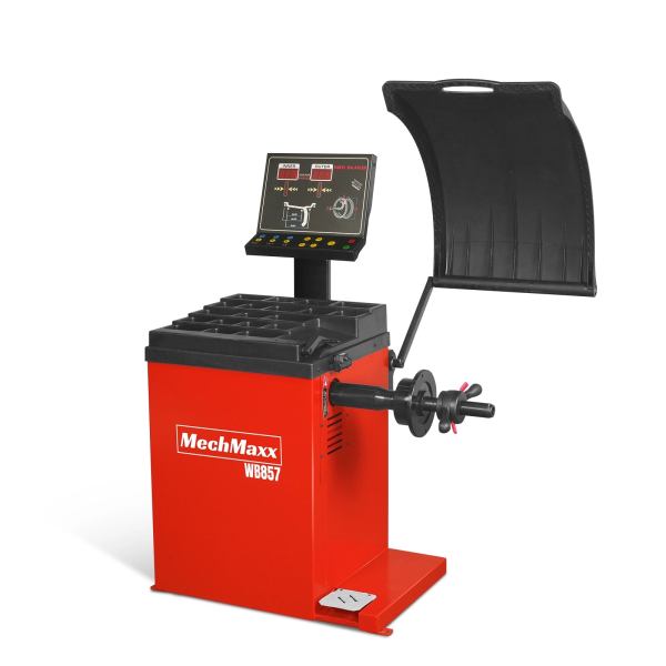 10-24" Rim Wheel Balancer Car Tire Balancing Machine 40 mm Shaft with Foot Pedal Brake,  Laser Guided and LED Illuminator,  WB857