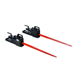 MechMaxx 43" Clamp-On Hay Bale Spear 1100lbs Capacity for Tractor Skid Steer Loader