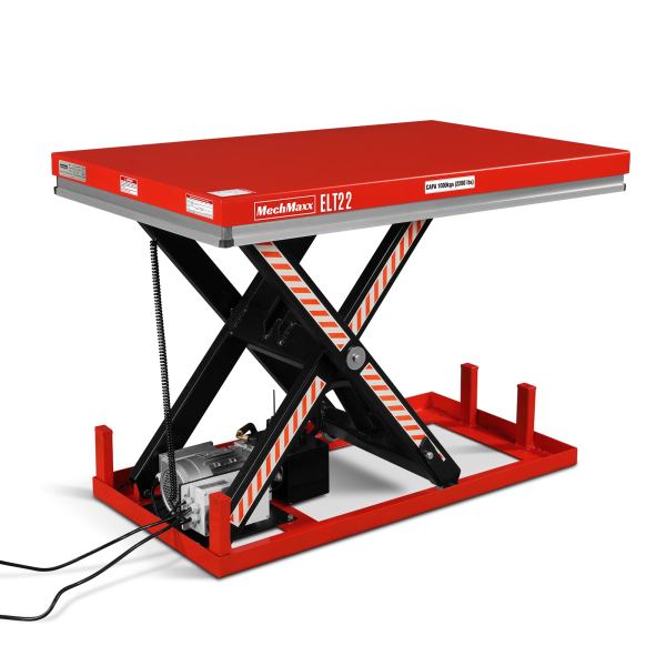 2200lb Capacity Stationary Electric Hydraulic Lift Table ,  51.2" x 32.3" Platform,  39.4" Lift Height , UL Certified Motor,  ELT22