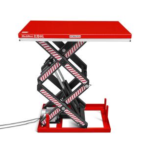 4400 lb Capacity Stationary Electric Hydraulic Double Scissor Lift Table - 63" x 39.4" Platform,  70.1" Lift Height,  UL Certified Motor,  ELTD44L