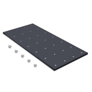 ( 1 Pack / 1 Pcs ) Shelf with 5 Pcs Clips, 1430L Cabinet, Black (for SKU:203004, 203008, 203009)