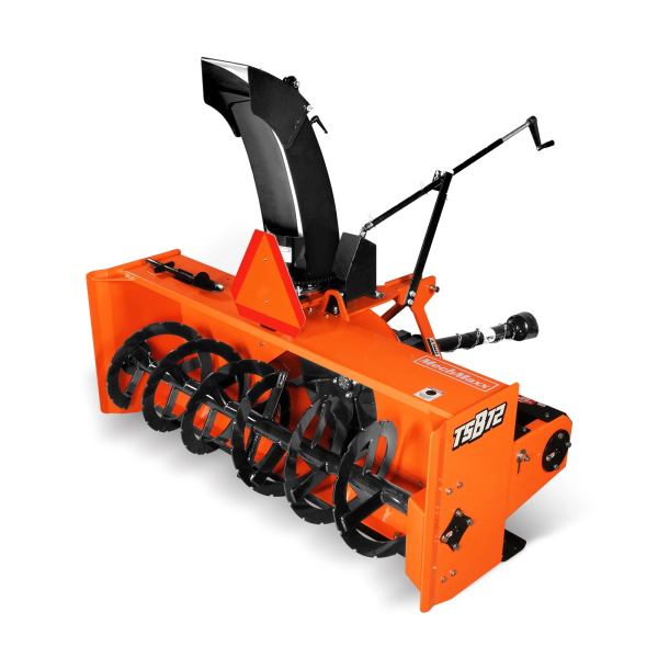 72" 3 Point PTO Snow Blower 24" Impeller Diameter 360° Snow Chute (PTO Shaft Included with Slip Clutch),  30-75 HP,  TSB72T