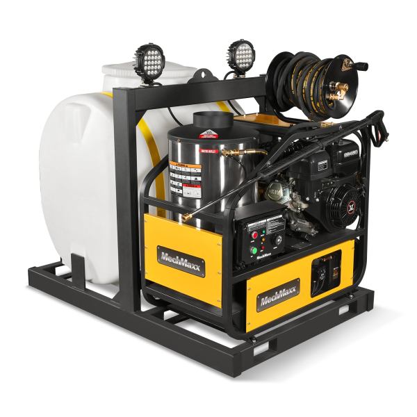 4000 PSI 4 GPM 15 HP ZONSEN E-Start Gas Engine Hot Water Pressure Washer Skid Mounted with 175 Gal Tank,  HPW40DT