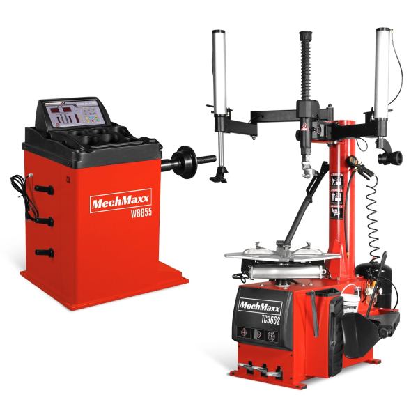24" Rim Double Assist Arms Tire Changer Wheel Balancer Combo,  TC9662,  WB855